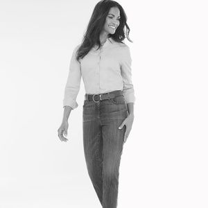 NWT Chico's Red No Iron Caroline Button Down Shirt